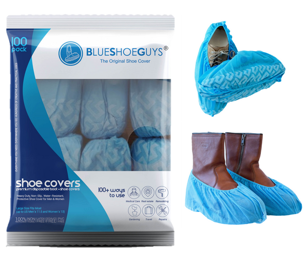 Blue Shoe Guys Disposable Shoe Covers & Boot Booties | 100 Pack