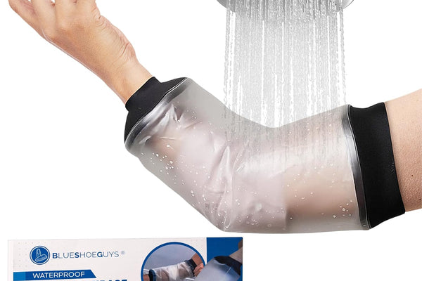 Reusable waterproof PICC line shower cover for the upper arm