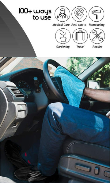 Black disposable shoe covers benefits