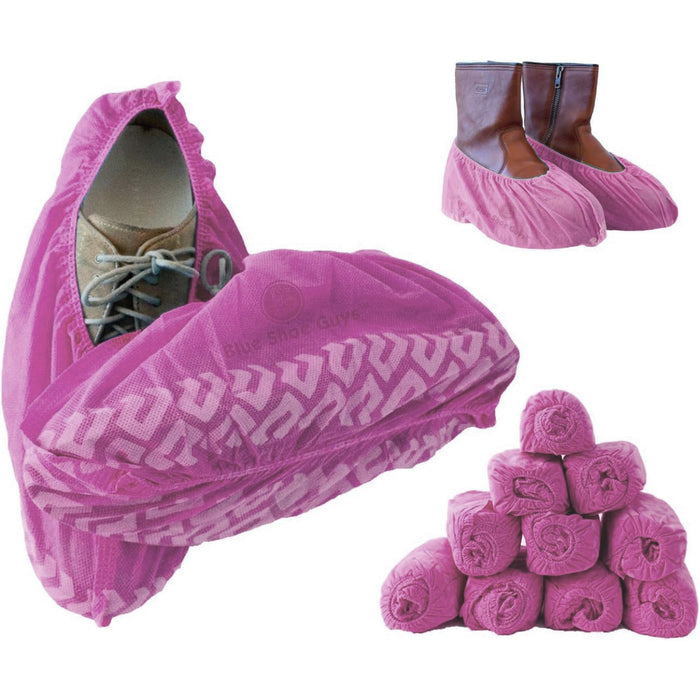 Pink Disposable Shoe Covers