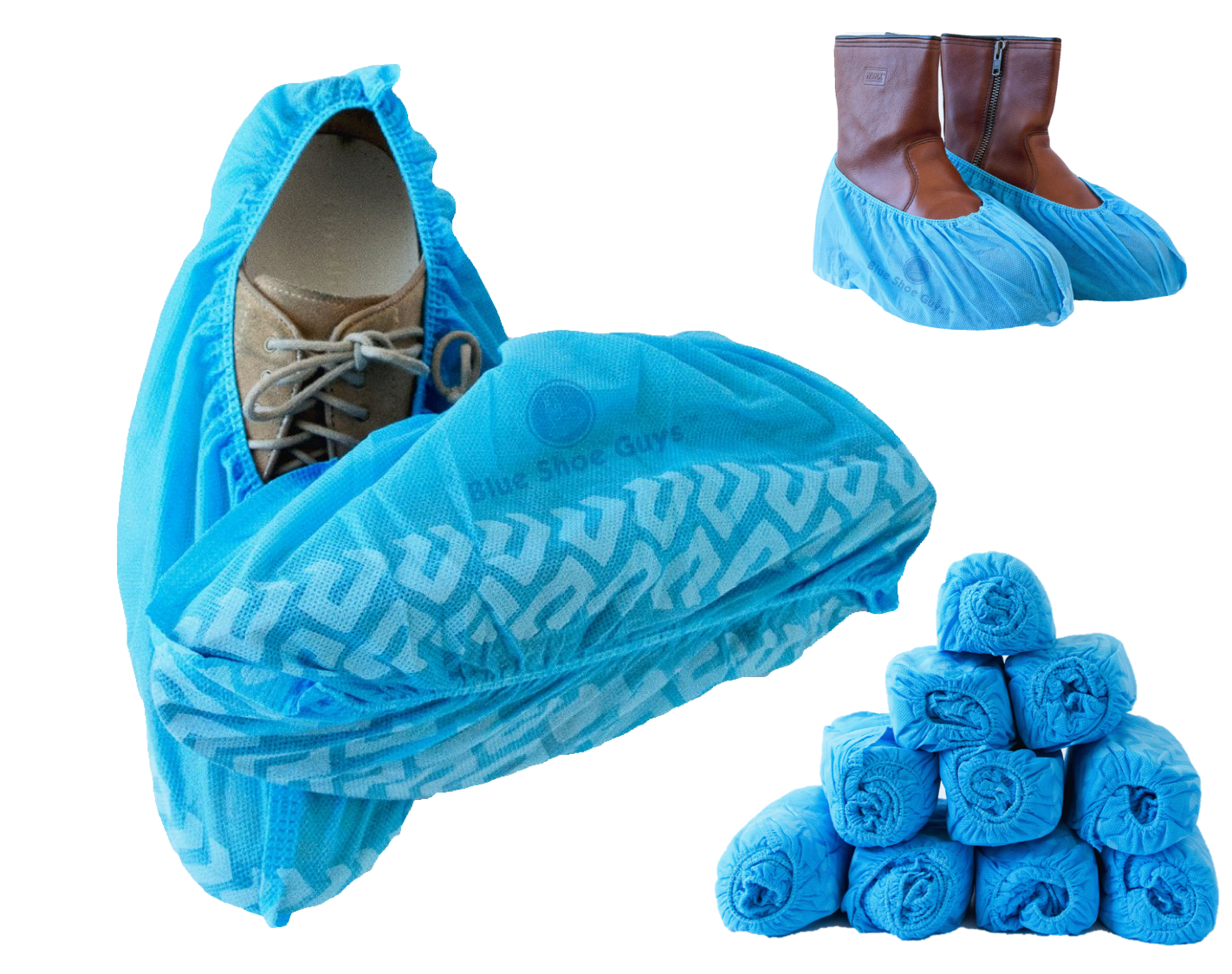 Blue Shoe Guys Premium Disposable Shoe Covers Boot Booties